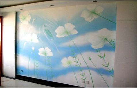 泗洪画墙绘怎么画好白云的蓬松感？