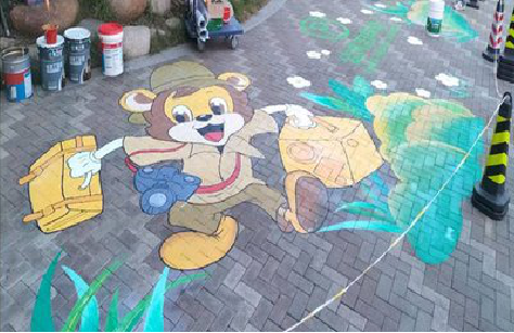 泗洪夏季画地面彩绘会遇到的问题