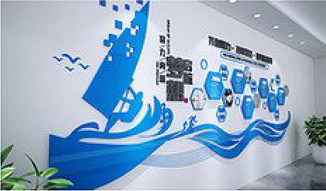 泗洪海浪主题文化墙如何设计？