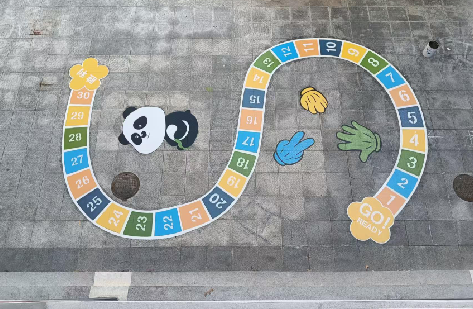 泗洪地面游戏彩绘