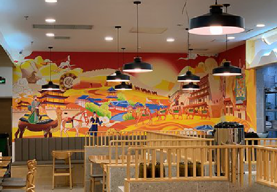 泗洪商业空间彩绘介绍。