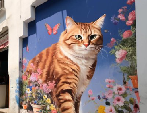 泗洪自己绘制有个性的手绘墙