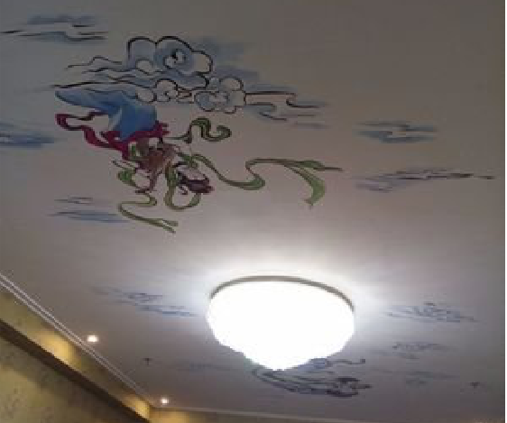 泗洪如何快速绘制天花板上的手绘墙？